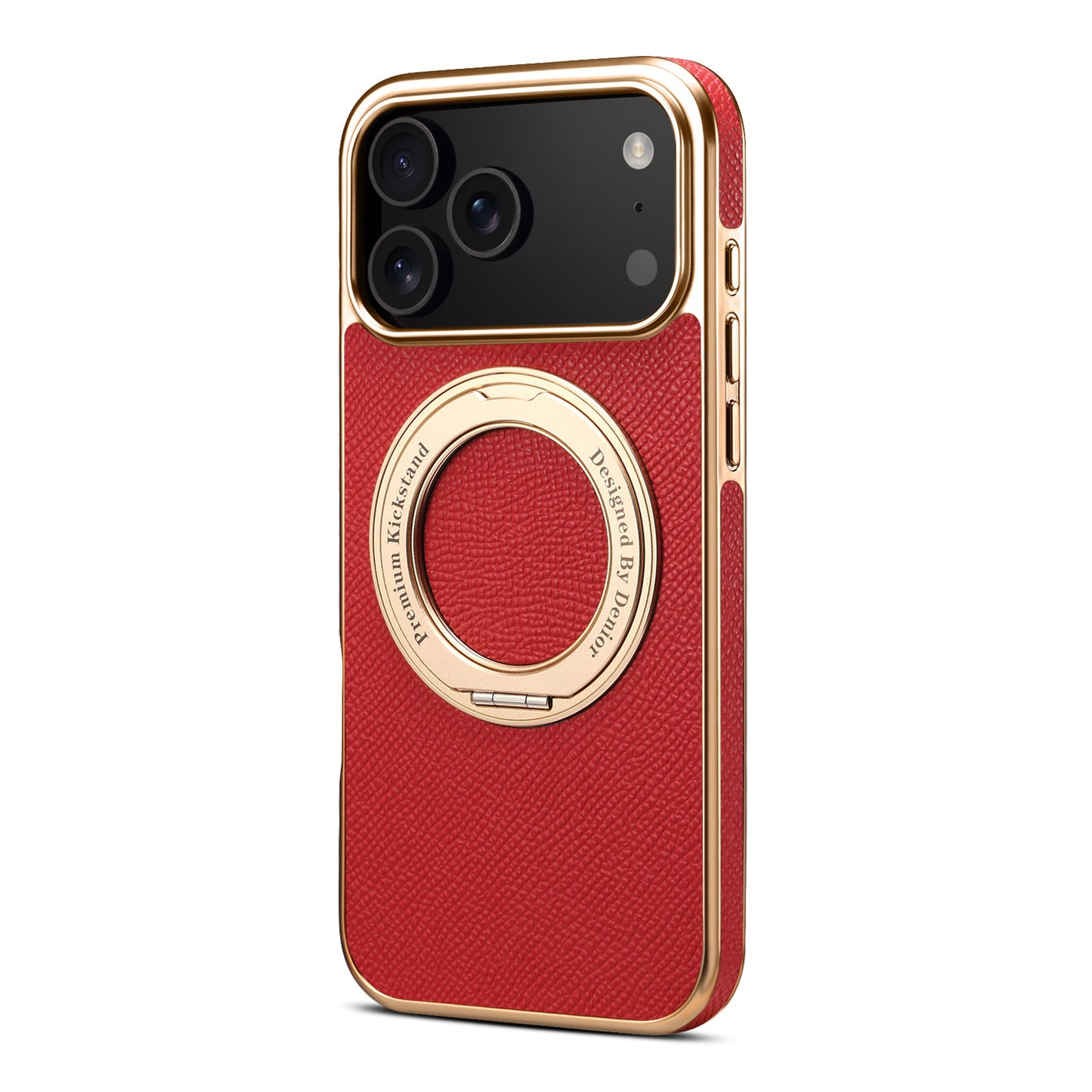 Genuine Leather Electroplated Magnetic Phone Case