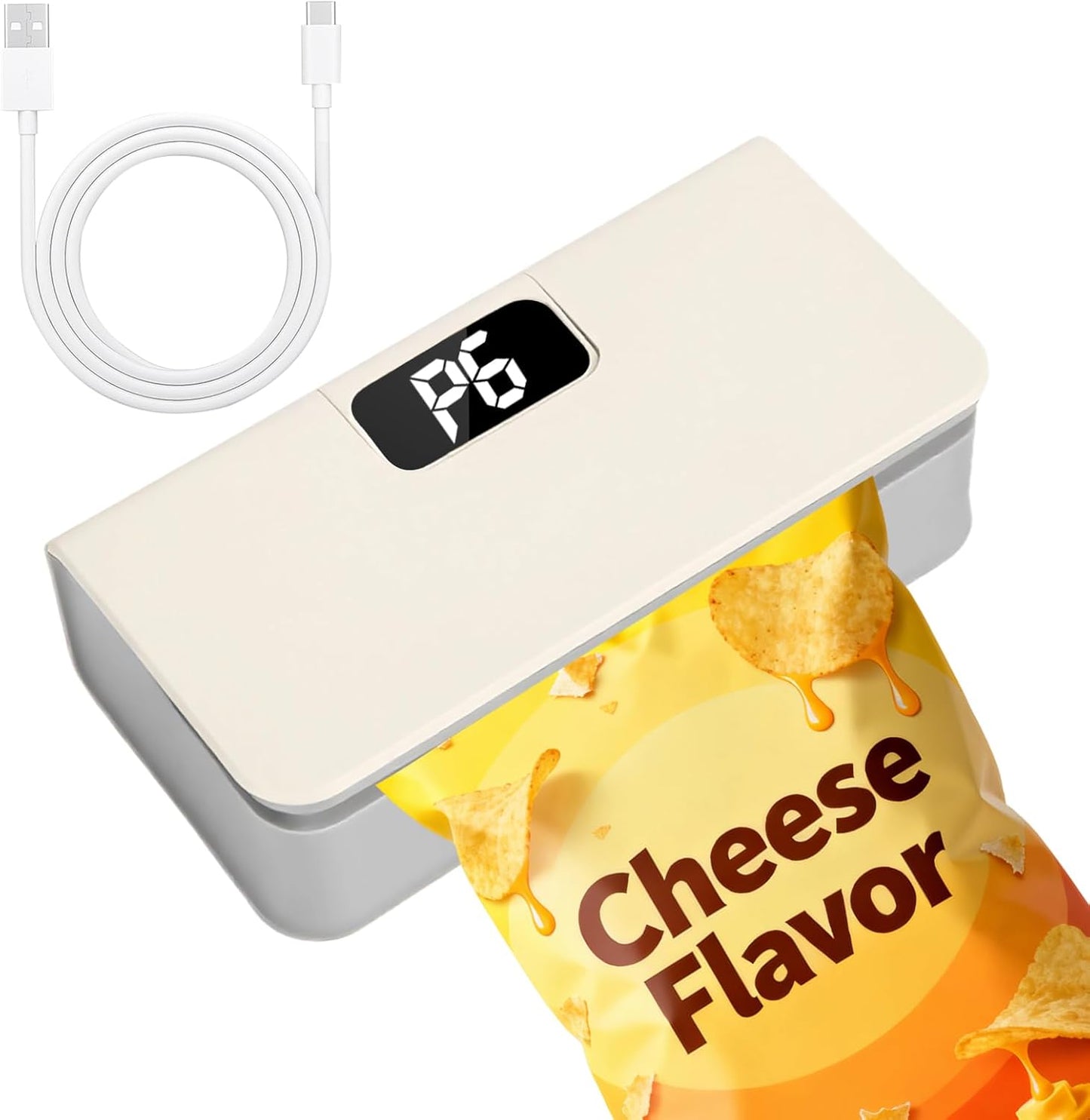 Mini Bag Sealer,Rechargeable Sealer Machine with LED Power Display