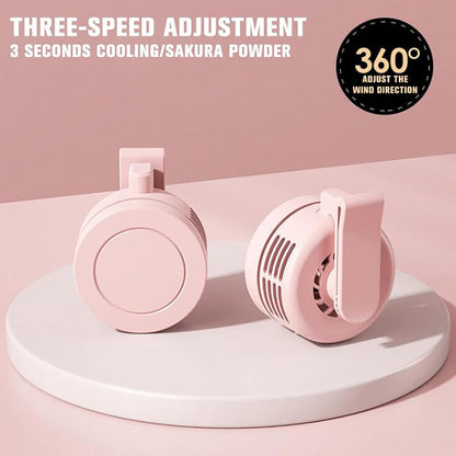 Mini Clip Fan, Neck Waist Fan, Air Cooling Usb Personal Fan for Outdoor
