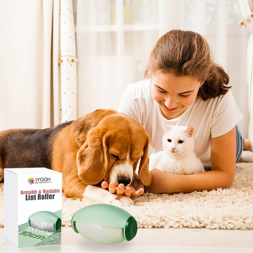Reusable Lint Roller Ball, On The Go Small Portable Lint Ball Remover for Clothes and Pet Hair, Extra Sticky & Washable Gel, Pack of 2