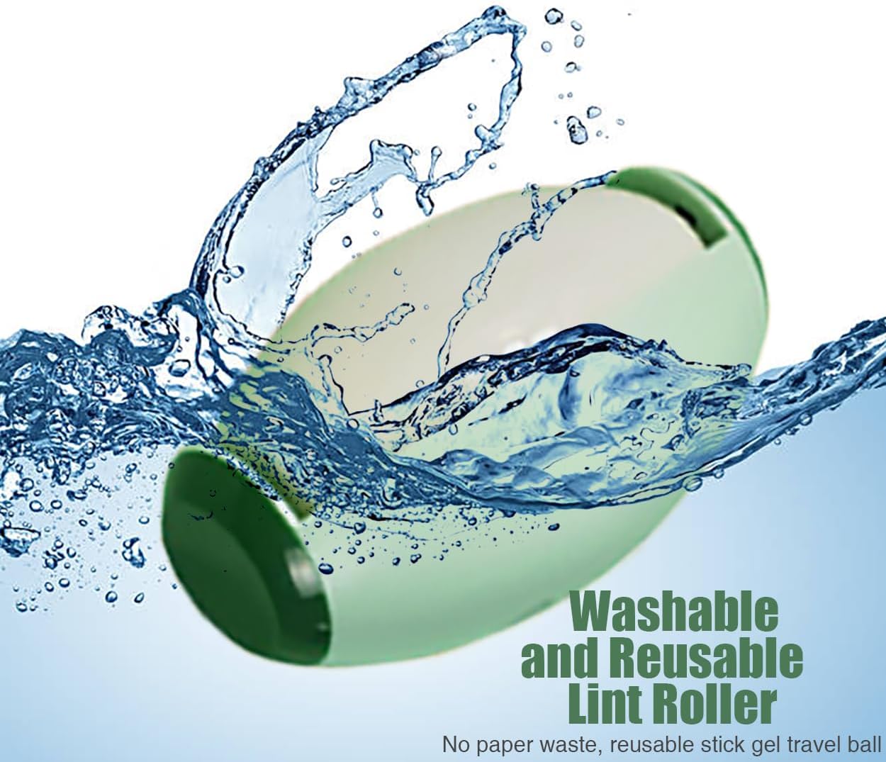 Reusable Lint Roller Ball, On The Go Small Portable Lint Ball Remover for Clothes and Pet Hair, Extra Sticky & Washable Gel, Pack of 2