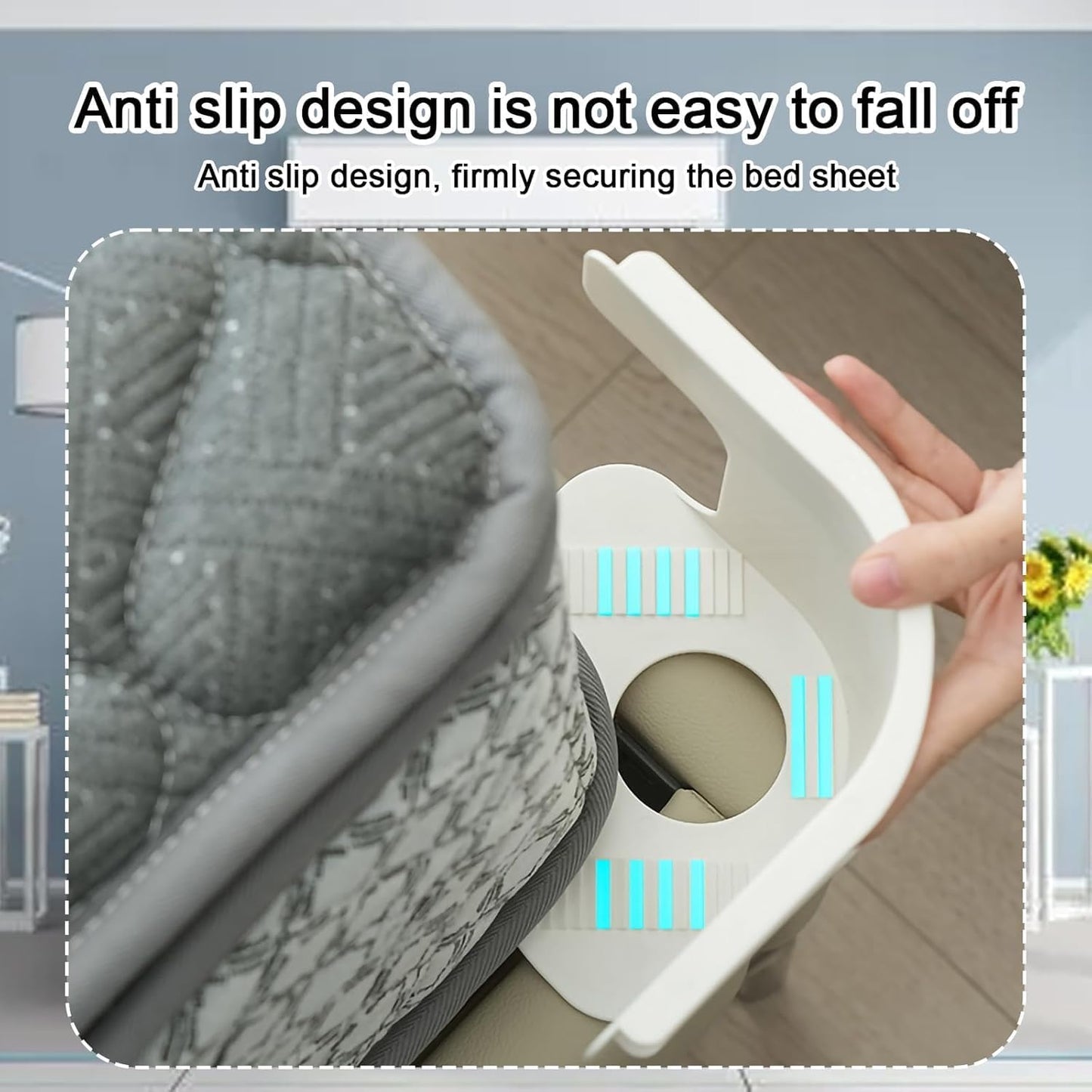 Bed Sheet Holder with Lock Strips Set of 4 pcs,Lock Sheet Holders
