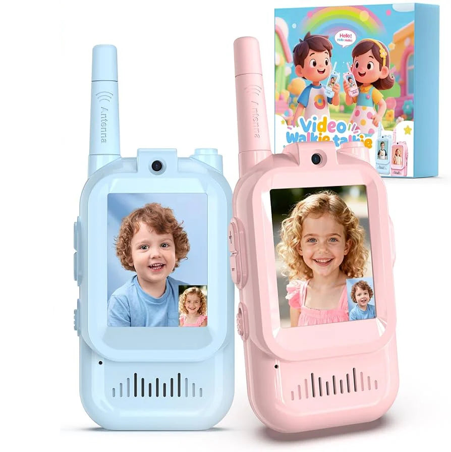 Pack of 2 Video Walkie Talkies for Kids | Rechargeable Video Call Toy Phone