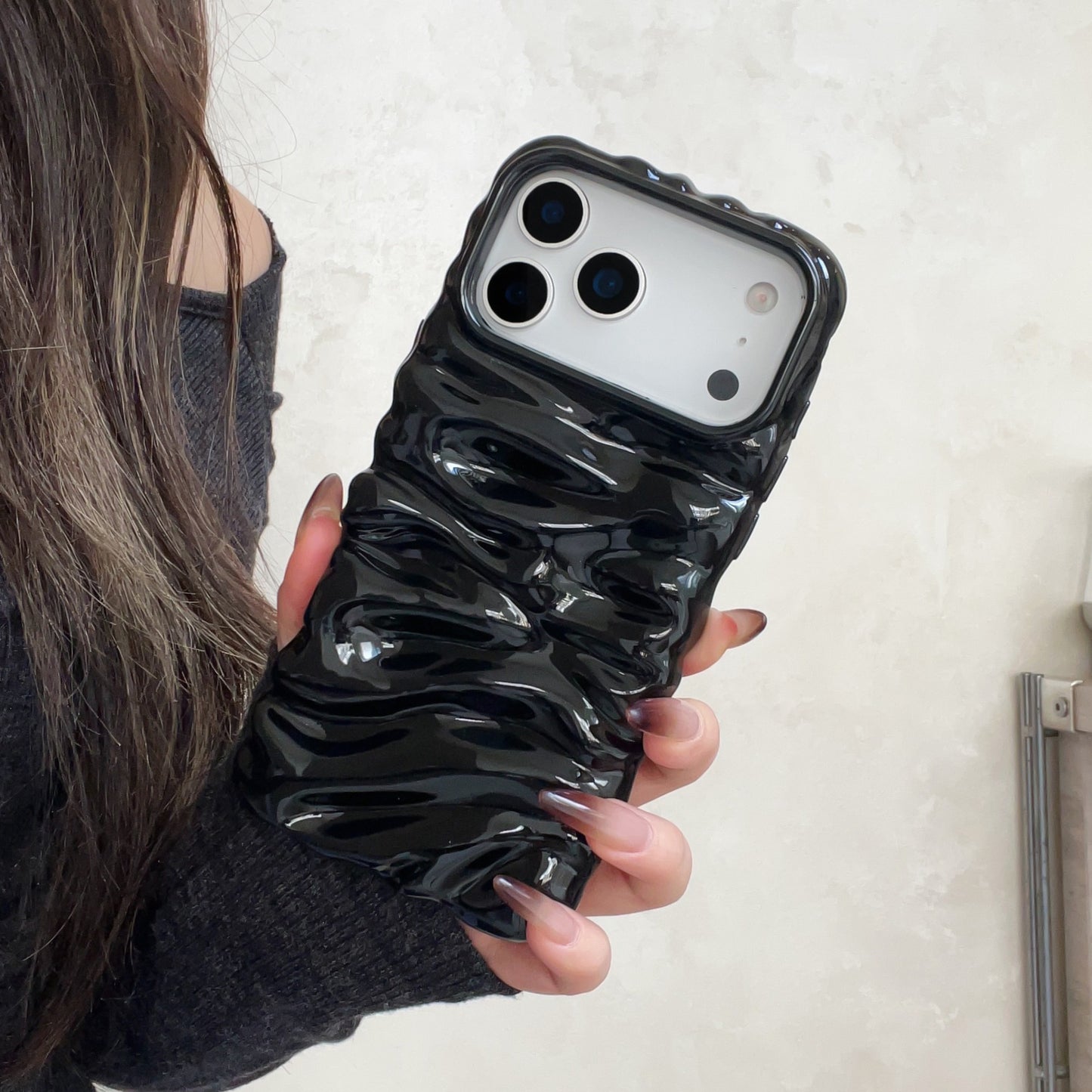 Three-dimensional Cream Pattern Phone Case
