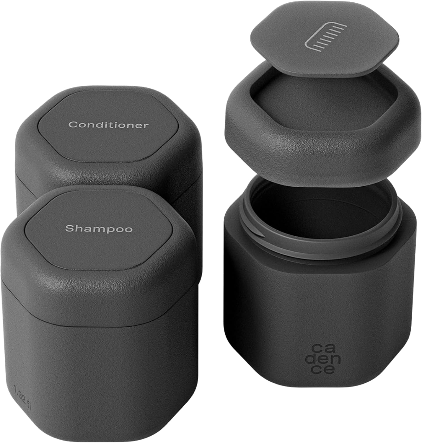 Cadence Travel Containers Haircare Capsule Set - Magnetic Containers with Lids