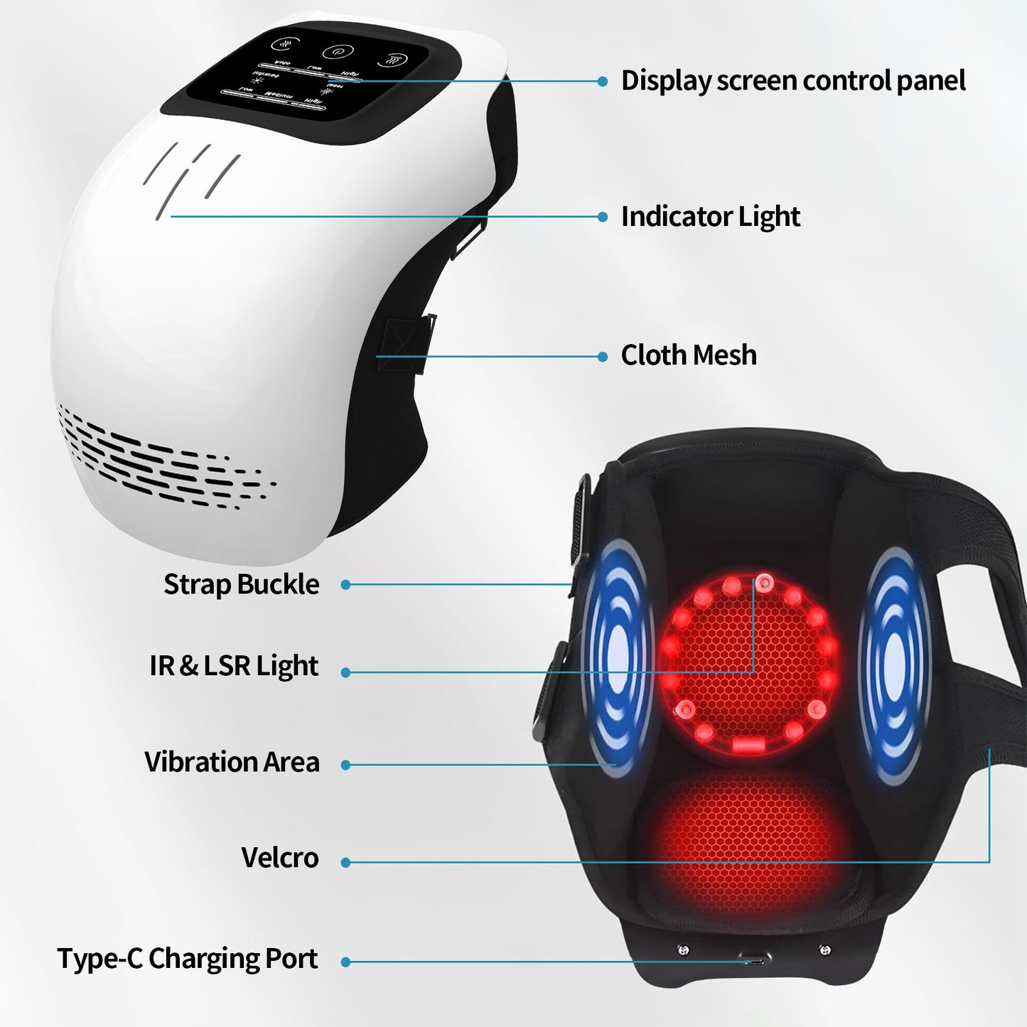 Electric Knee Massager-Heated Therapy for Pain Relief
