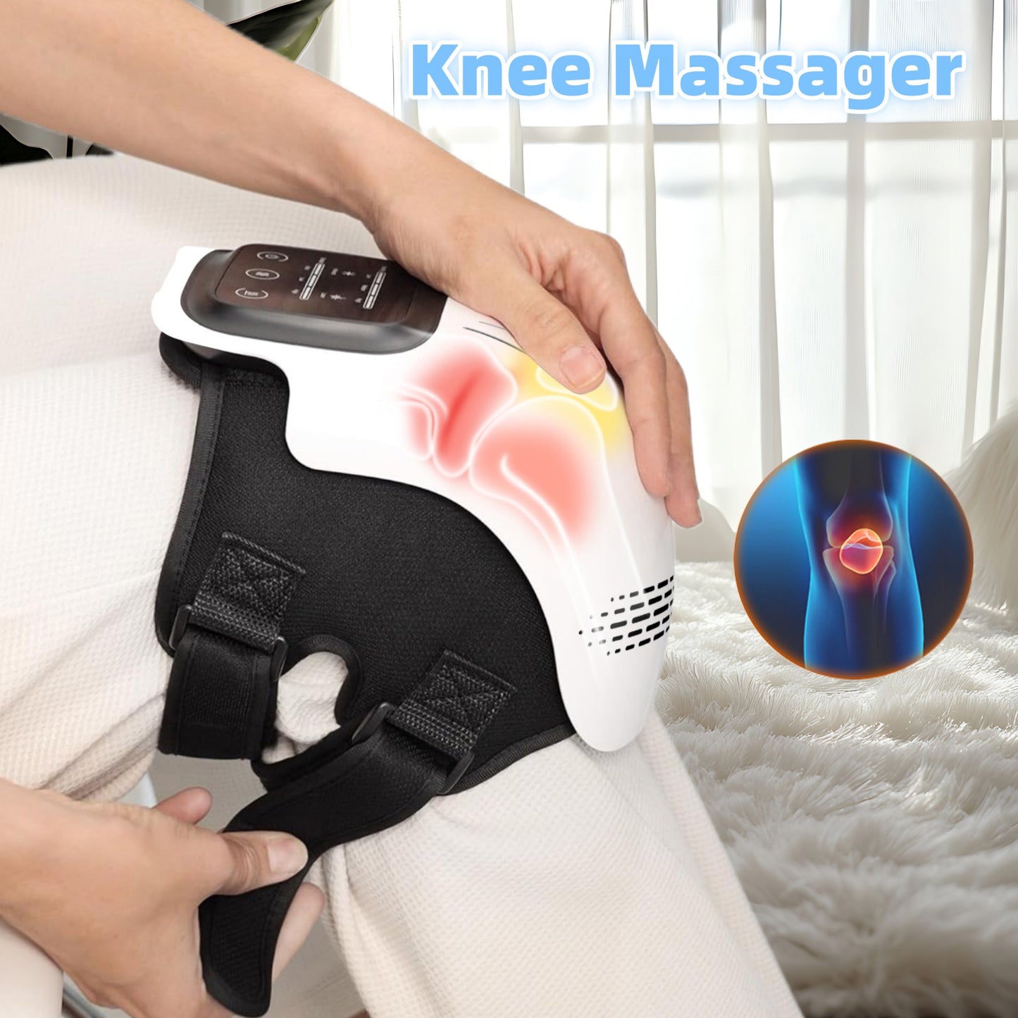Electric Knee Massager-Heated Therapy for Pain Relief