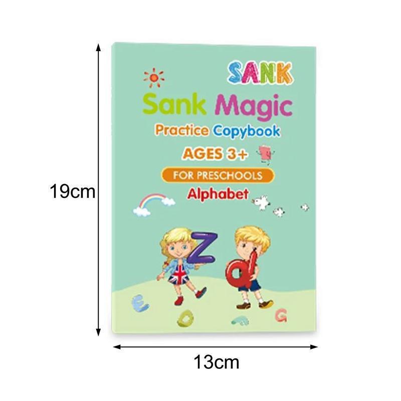 Eduglow Magic Practice Copybook Pack Of 4 | SANK MAGIC BOOK for KIDS WRITING