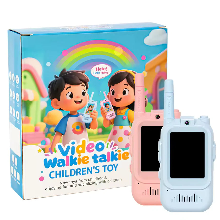 Pack of 2 Video Walkie Talkies for Kids | Rechargeable Video Call Toy Phone