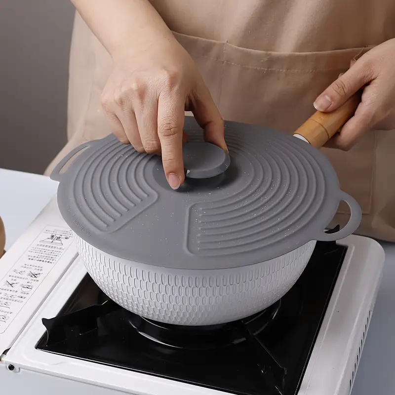 Heat-Resistant Silicone Suction Lids for Pots & Pans, Pack of 2