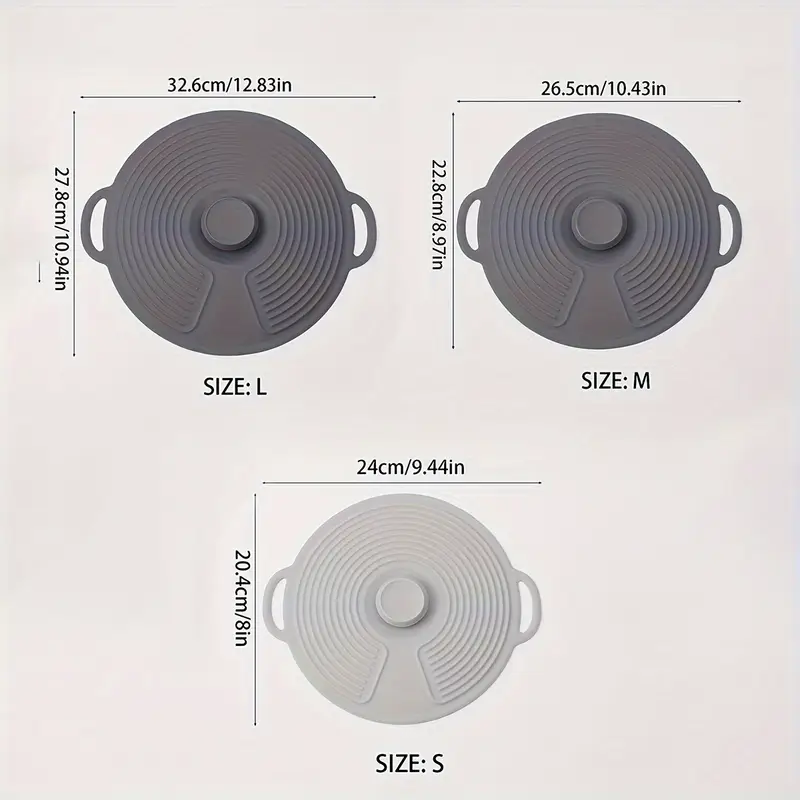 Heat-Resistant Silicone Suction Lids for Pots & Pans, Pack of 2