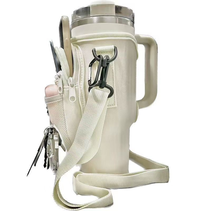 Water Bottle Carrier Bag with Phone Pocket for Stanley 40 & 30 oz Tumbler with Handle