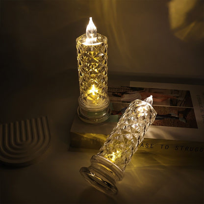 4PCS White LED Candles Flameless Pillar Candle (D:2.5" x H:7")