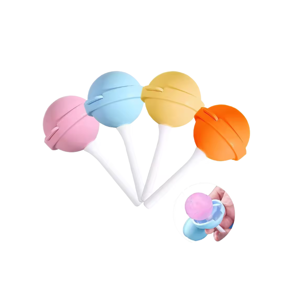 Pack of 4 DIY Cute 3D Ice Pops 🍭 | Silicone Ball Mold!
