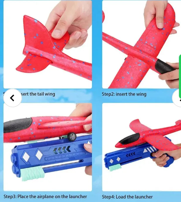 Airplane Launcher Toy Bubble Catapult Airplane Toy One Click Outside Flying Launcher Pack of 3