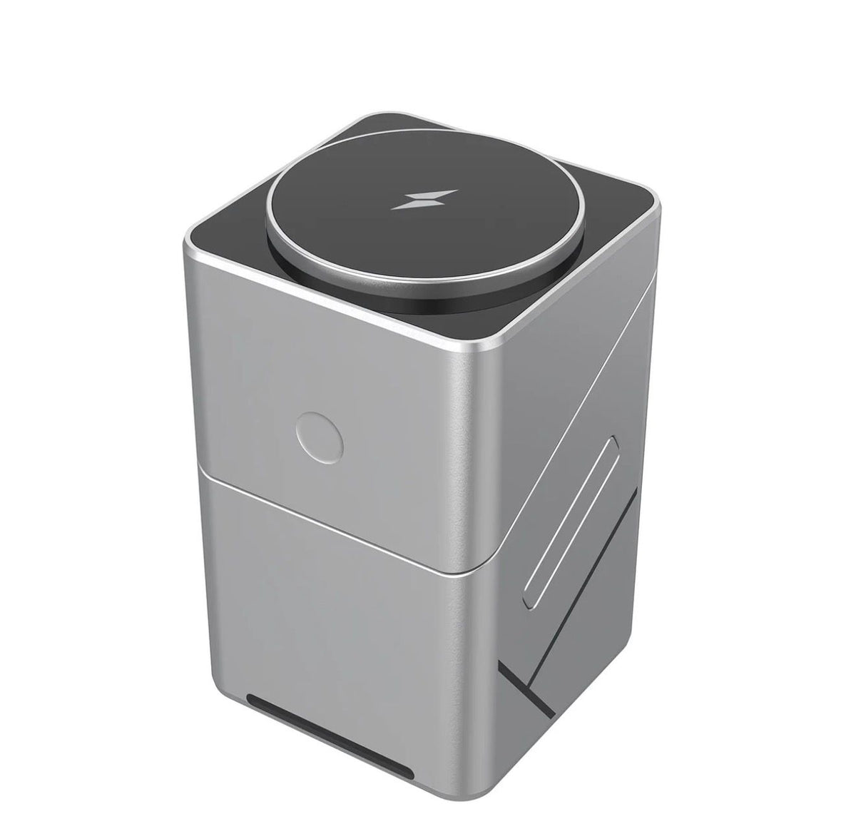 3-in-1 Wireless Charging Cube Power Station – 15W Fast Magnetic Charger with Rotation for iPhone, Watch & AirPods