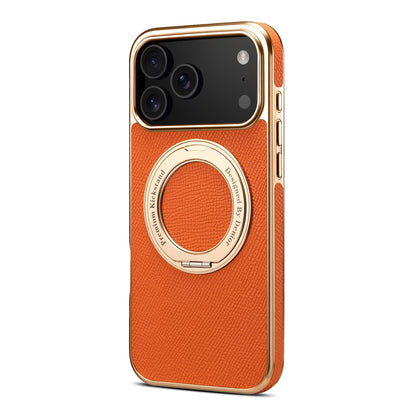 Genuine Leather Electroplated Magnetic Phone Case