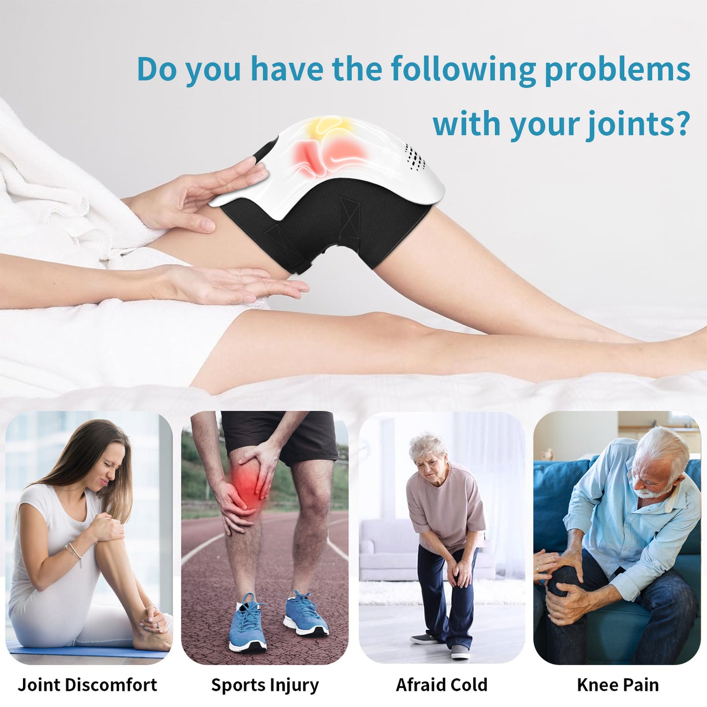 Electric Knee Massager-Heated Therapy for Pain Relief