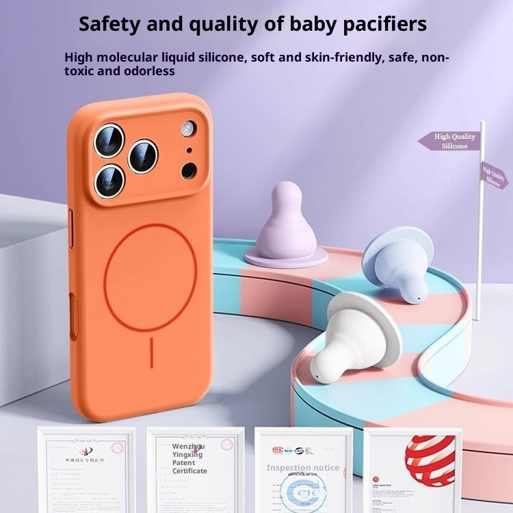 Liquid Silicon Magnetic Phone Case For Iphone 17