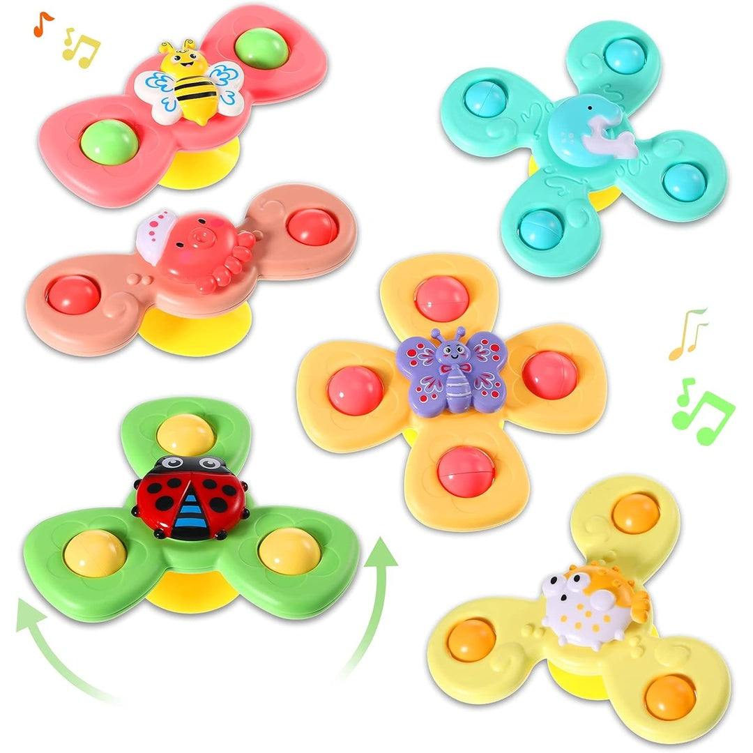 Suction Cup Bath Spinner Toys