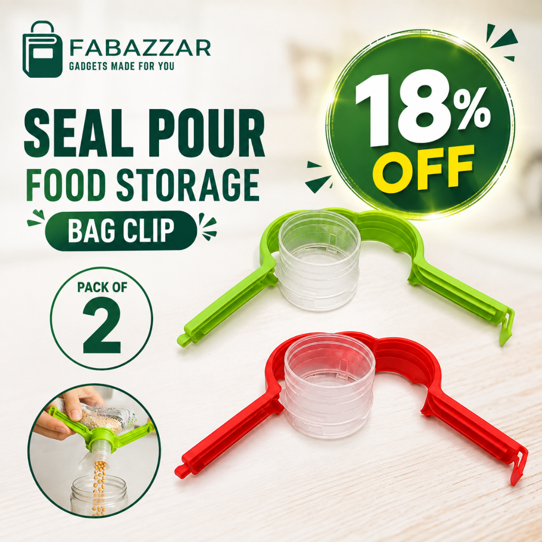 Seal Pour Food Storage Bag Clip, Pack of 2